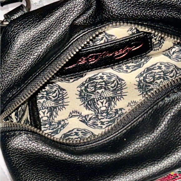 Ed Hardy Black and Red Heart Mini Bag - Picture 9 of 13